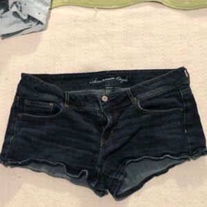 american eagle shorts dark blue